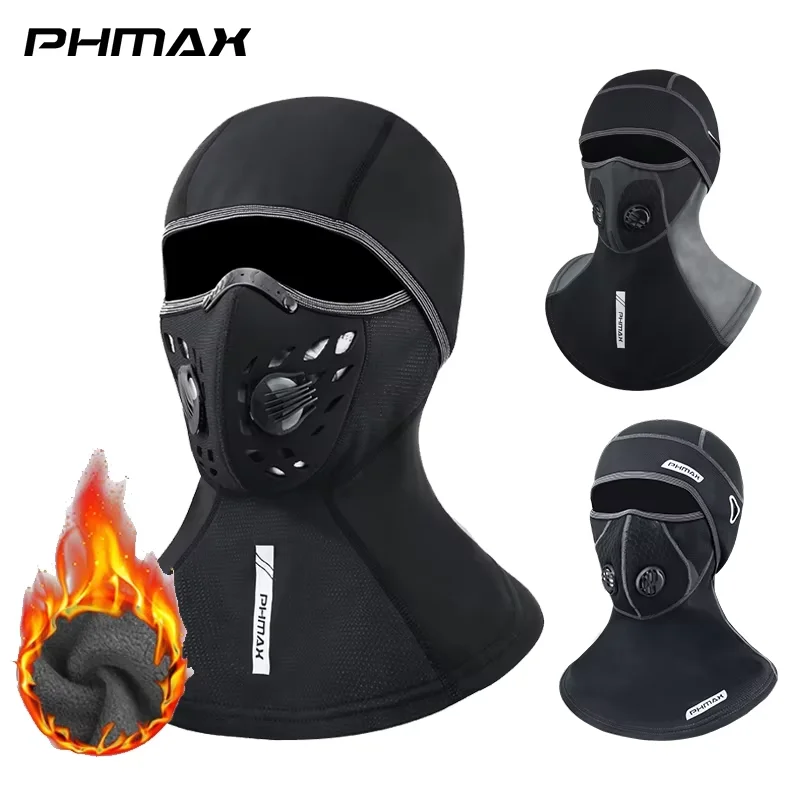 

PHMAX Winter Warm Motorcycle Mask Balaclava Windproof Motorcycle Helmet Lining Outdoor Sports Scarf Headwear