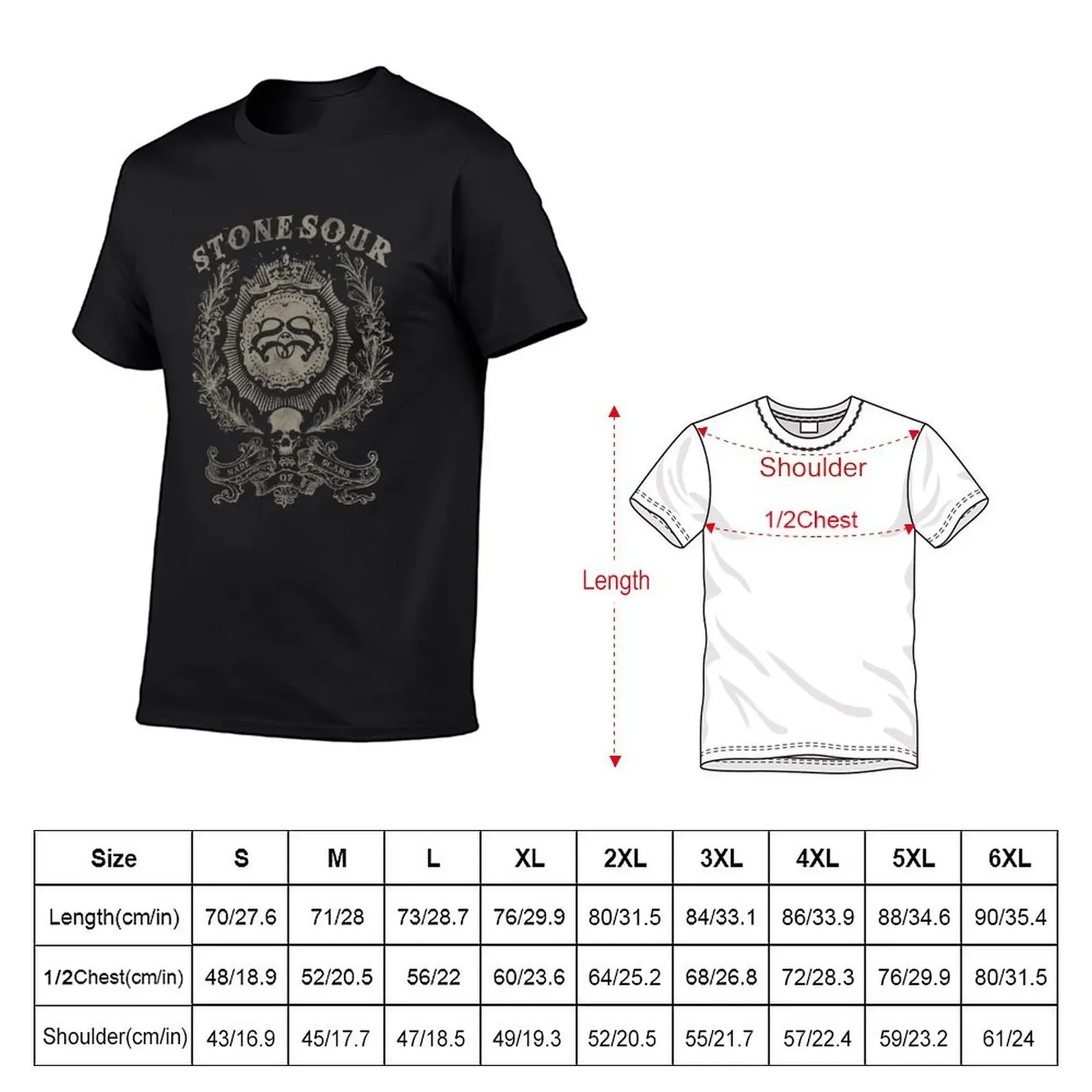 Stone Sour Metal T-Shirt man clothes oversized t shirt animal prinfor boys t shirt men 100℅ cotton
