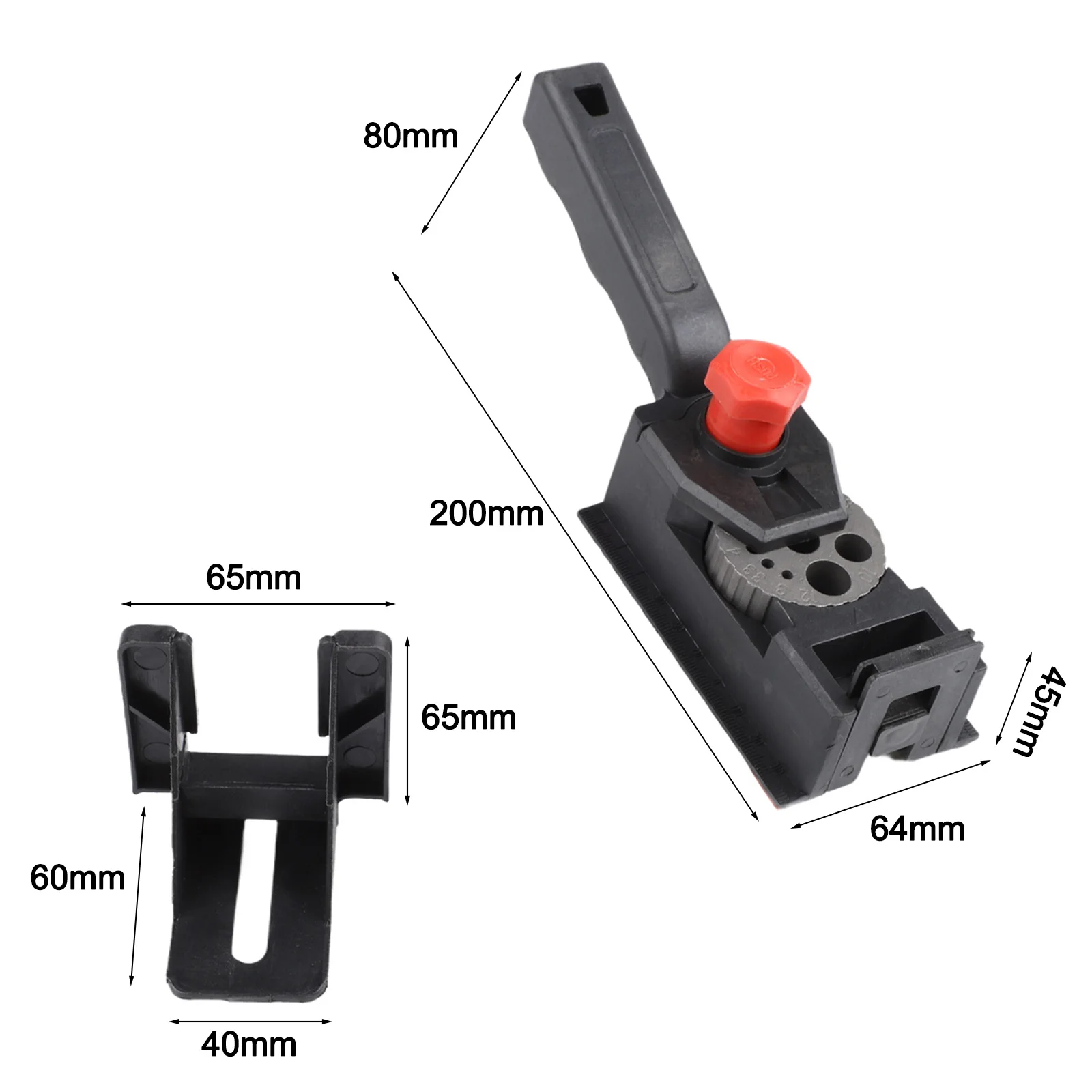 Woodworking 90 Degree Locator Self Centering Jig Plastic Aluminum Parts Straight 90 Degree Holes Pin Positioning Clamp