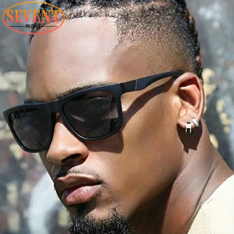الاستقطاب المتضخم مربع فاسق النظارات الشمسية الرجال 2025 العلامة التجارية الفاخرة خمر Steampunk في الهواء الطلق نظارات شمسية للذكور القيادة ظلال