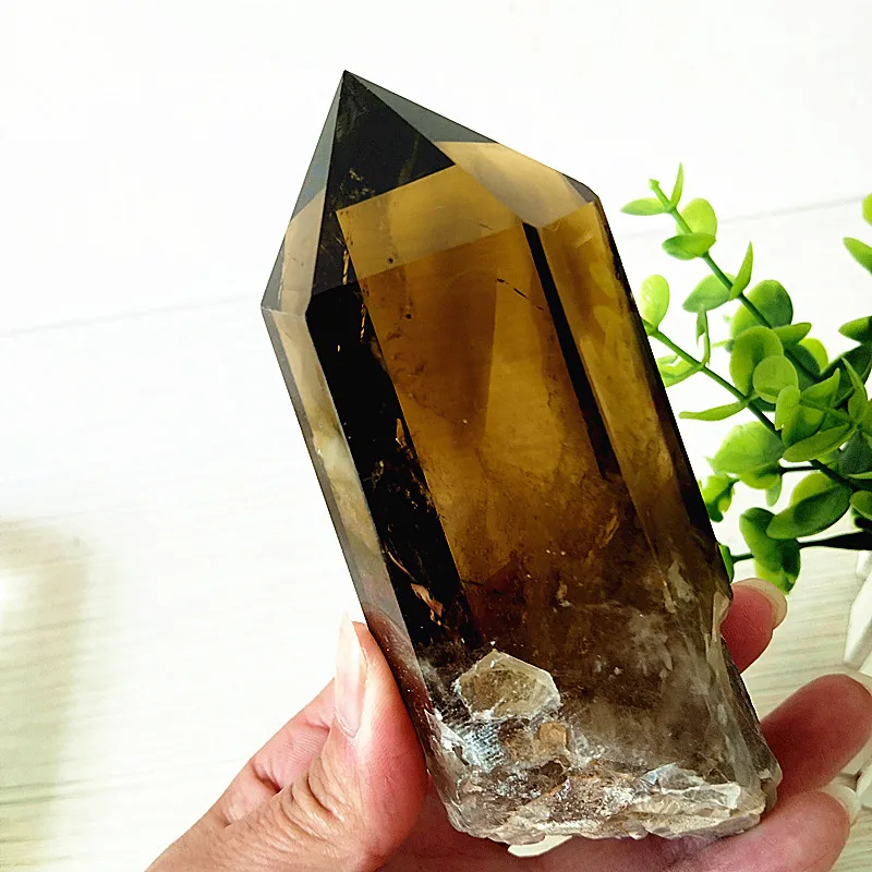 AA  Natural Quartz Citrin Crysta Tower Stone Wand Point And Chakra Energy Spiritual Meditation Healing Crystals Home Room Decor