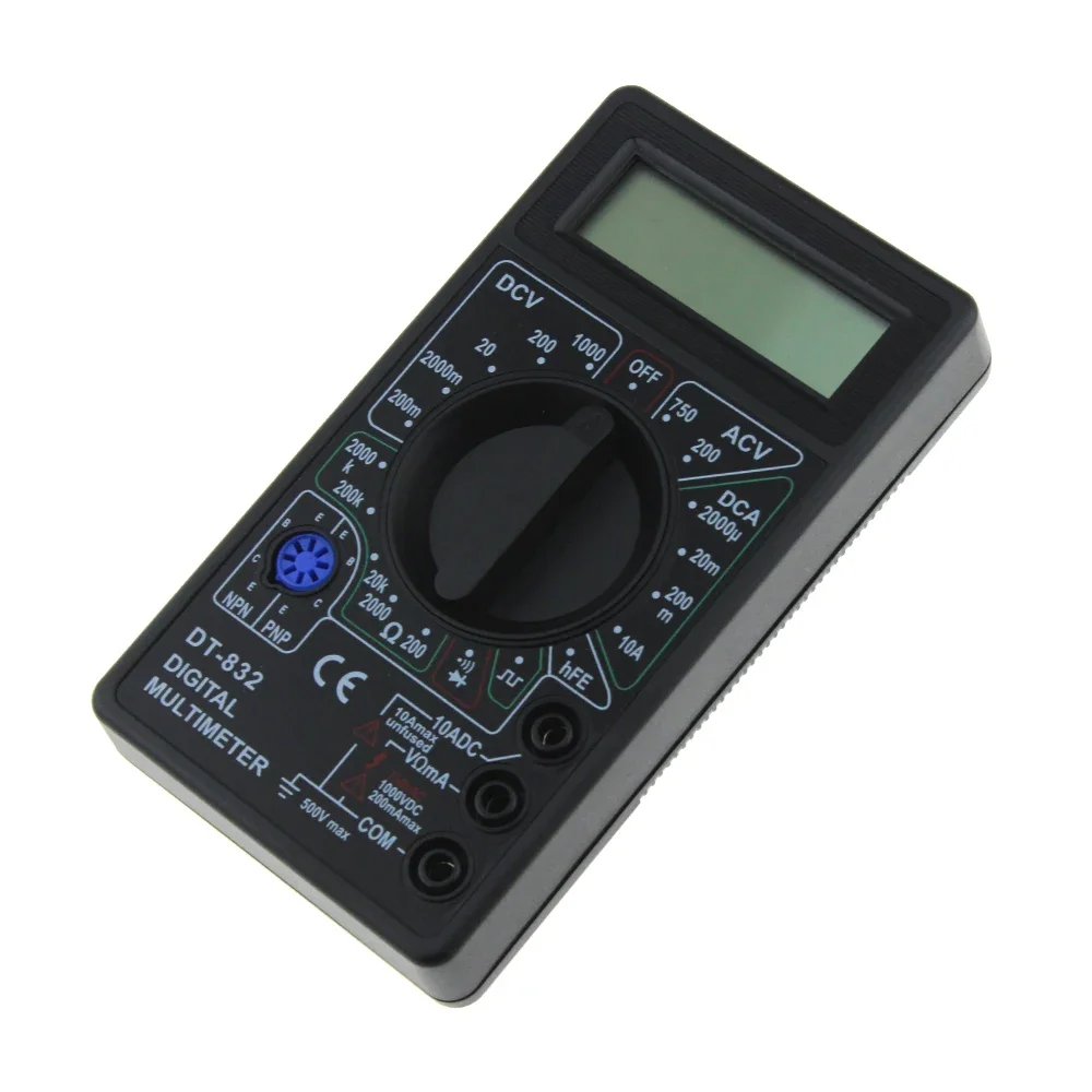 Mini DT832 Digital Multimeter LCD DC AC Voltmeter Ammeter Ohm Tester AC/DC Voltage Digital Ampere Power Meter Test