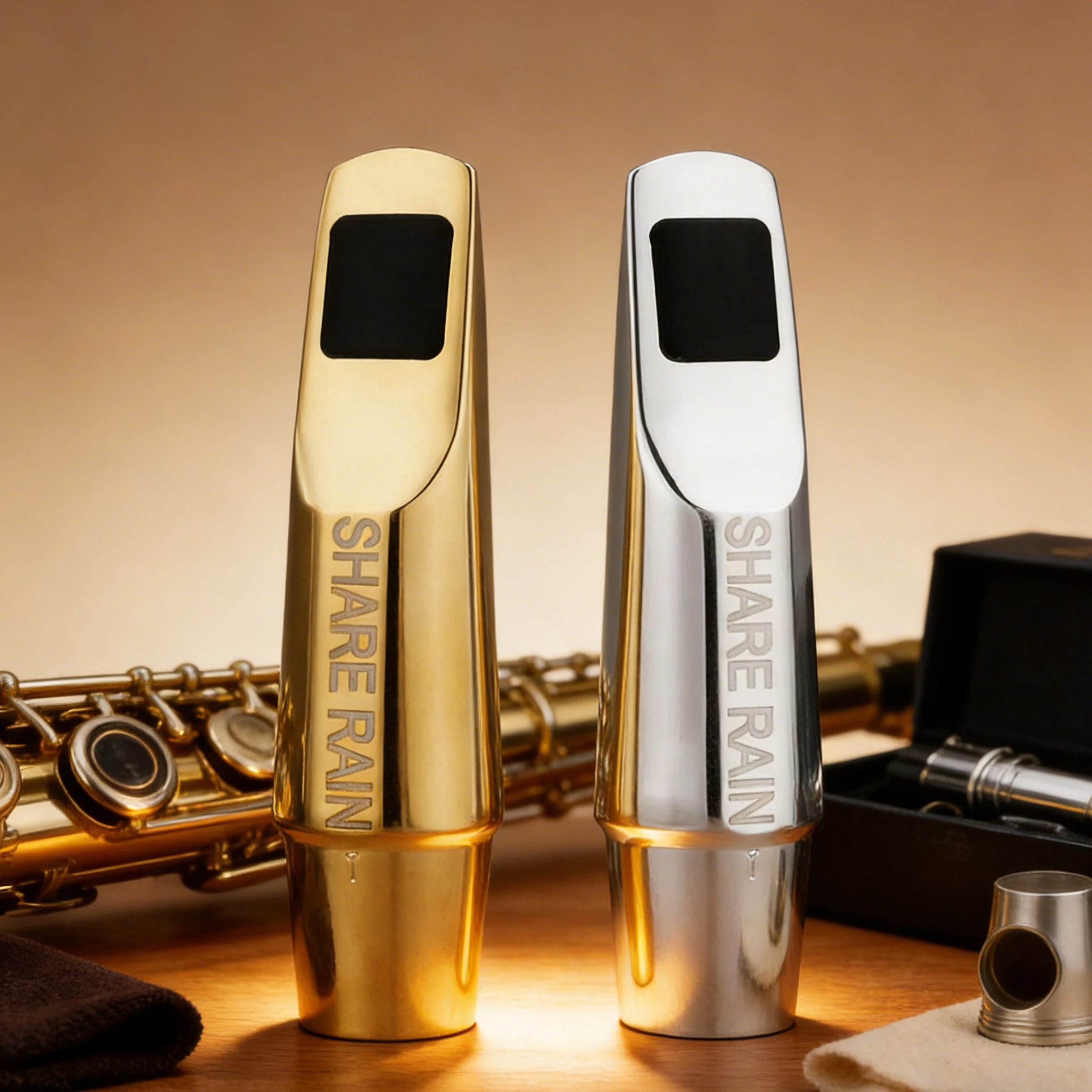 

SHARE RAIN Ремонт ручной работы Eb Alto Saxophpone Bb Soprano Tenor металлический мундштук копия Rovner