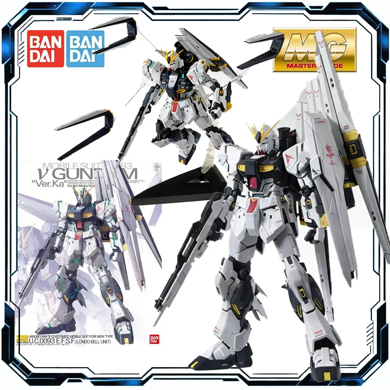 

Bandai Original MG 1/100 RX-93 Nu Gundam Ver Ka DOUBLE FIN FUNNEL CUSTOM UNIT Model Action Figure Toys for Boys Girls Kids Gift