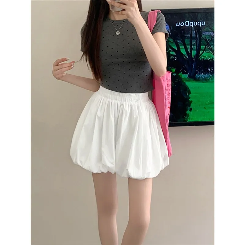 

Новинка лета, высокая талия, пышный цветок, женская юбка трапециевидной формы больших размеров, брюки, дизайн, сенсация, букет белых цветов