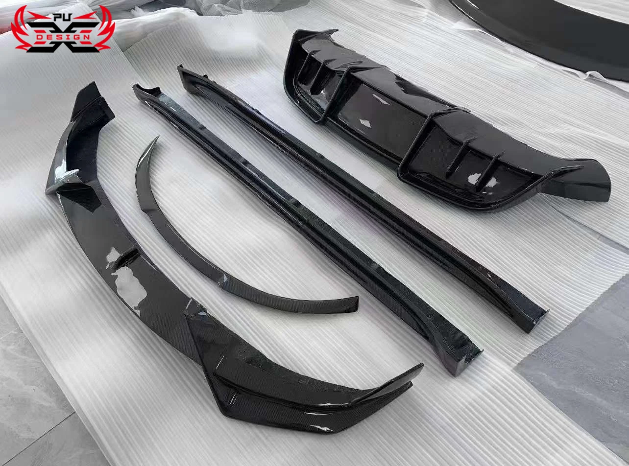 Carbon Fiber Bumper Cover Front Lip Chin Spoiler Apron for Tesla Model Y Auto Accessorise