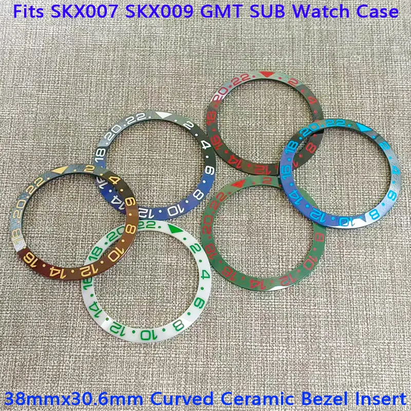 

38mmx30.6mm Watch Bezel Insert Ceramic Mods Replacement Fits 40mm Automatic GMT SUB SKX007 SKX009 Repair Accessories Case Ring