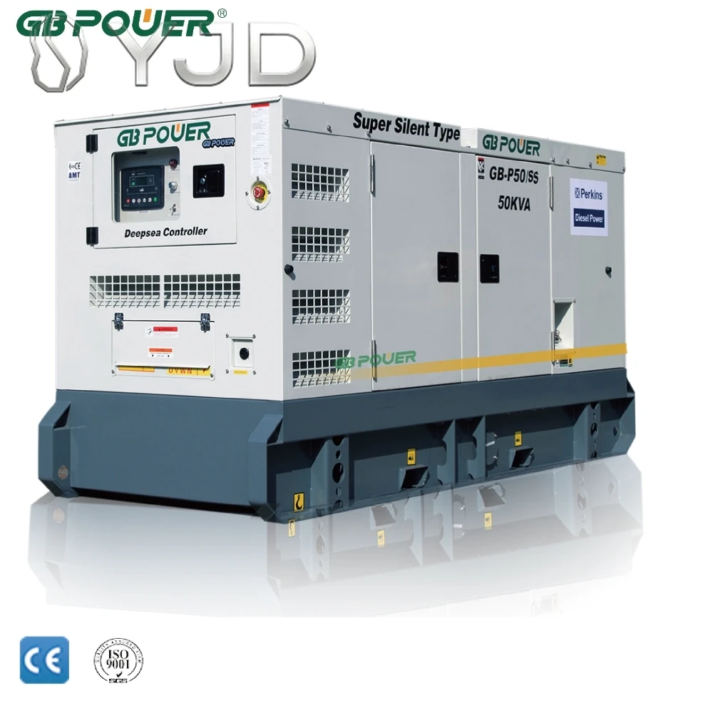Customizable Super Silent Three Phase 80kva Diesel Generator Set GB POWER Model GB-P80/SS Peikins Engine 1104A-44TG2 Auto Start