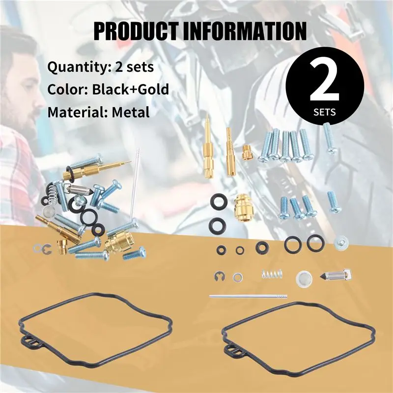 High Quality 2 Set Motorcycle Carburetor Gaskets Repair Kit For XVS65A V-STAR 650 CLASSIC 1998-2005