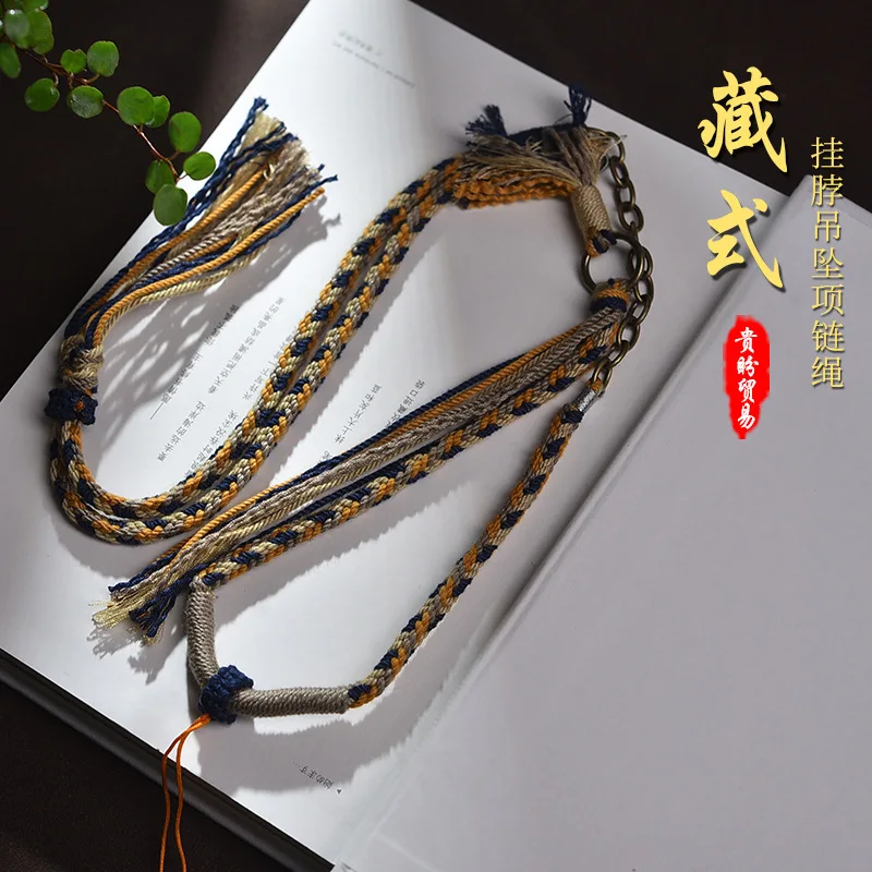 

Тибетская ручная натертая хлопковая нить, этнический песок, золотой бренд Tangka Buddha, медовый воск, подвесная шея для мужчин и женщин, ручная работа, Lucky Je