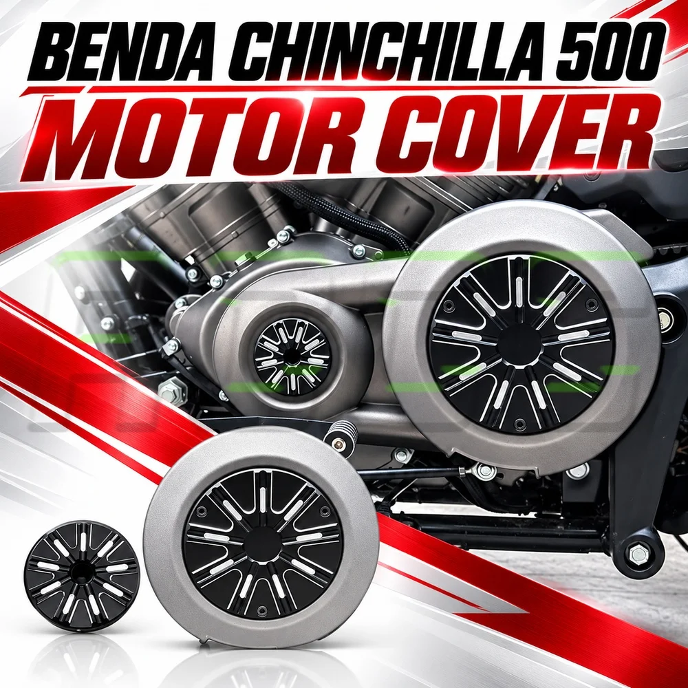 Engine Side Cover Motor Decorative Protector Cover For BENDA Chinchilla 500 NAPOLEON BOB 500