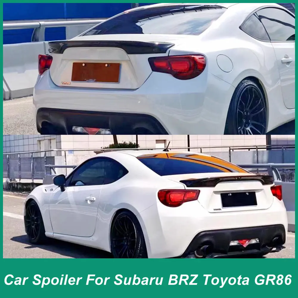 For Toyota ZA86 GR86 Subaru BRZ 2012-2020 Rear Luggage Lid Spoiler Pressure Wing High Quality ABS Plastic Automotive Parts Black