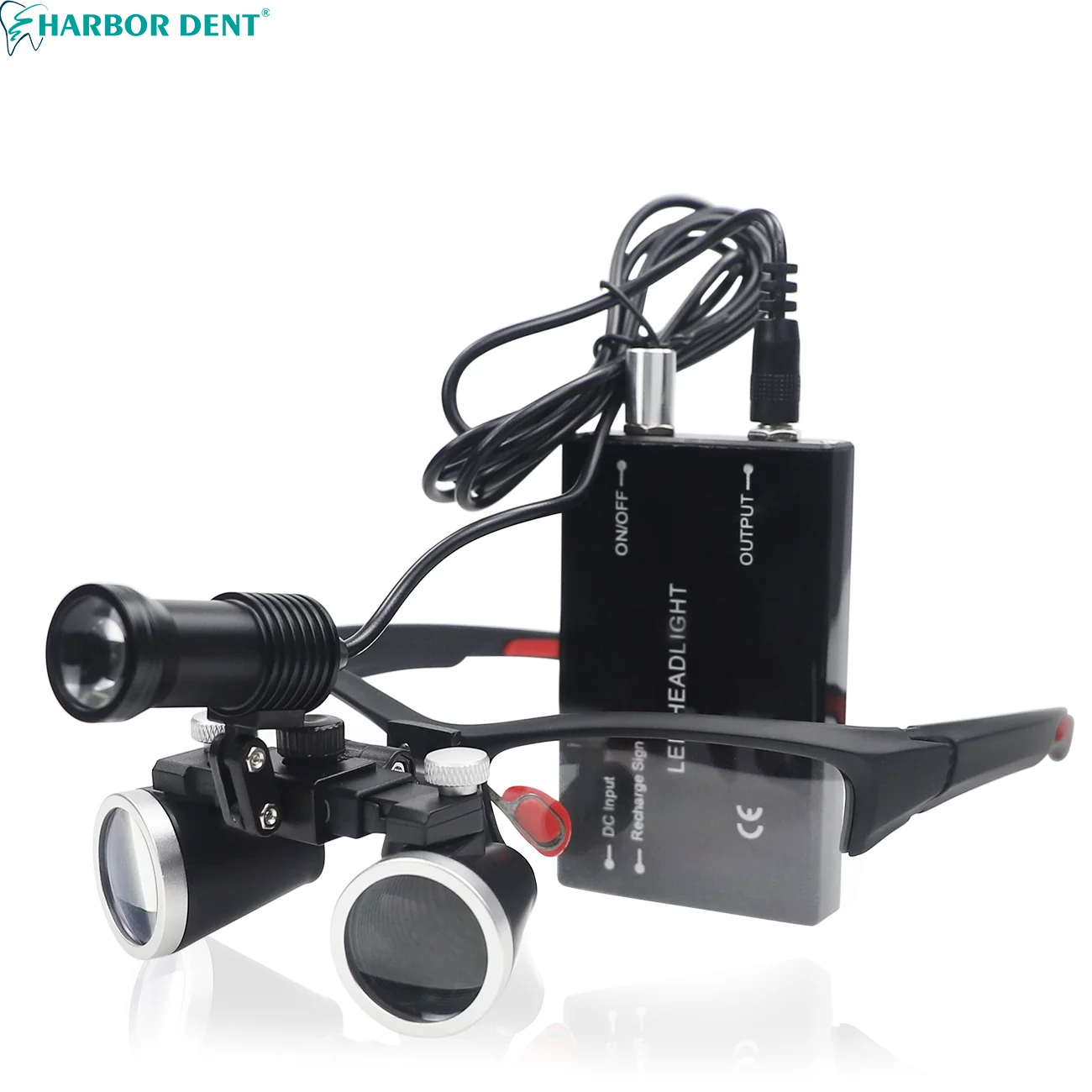 

2.5X 3.5X Dental Loupes Medical Binoculars Magnifier Surgical Magnifying Glass Lupa with Professional 5W Spotlight Head Light