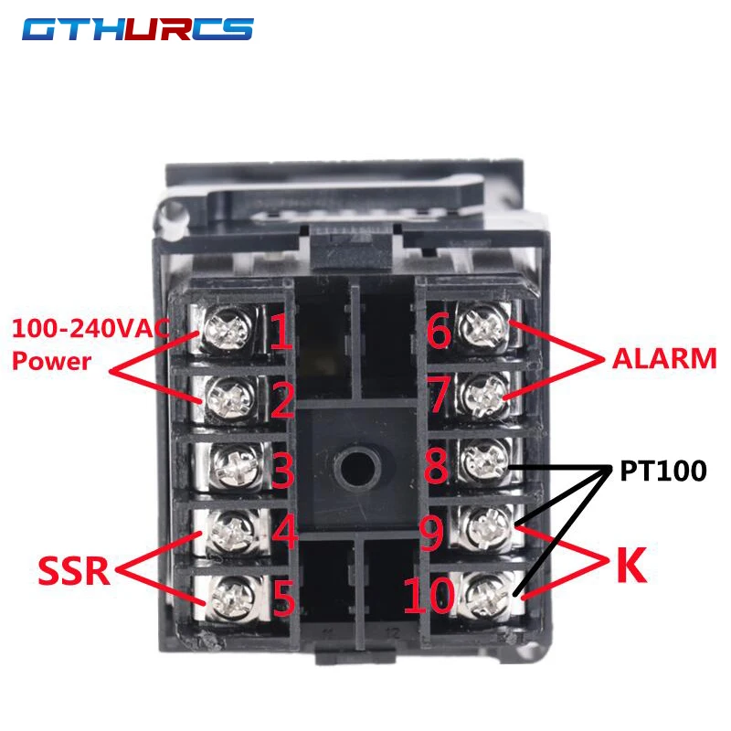 1SETS  REX C100 thermostat + 40DA SSR Relay+ K Thermocouple 1m Probe RKC Digital PID Temperature Controller REX-C100