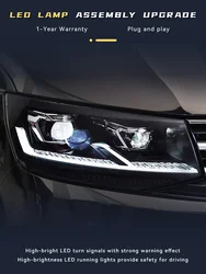 Head Lights For Volkswagen VW Caravelle 2016-2020 Modification Headlamp Multivan T6 Full LED Headlights Turn Signal Assembly