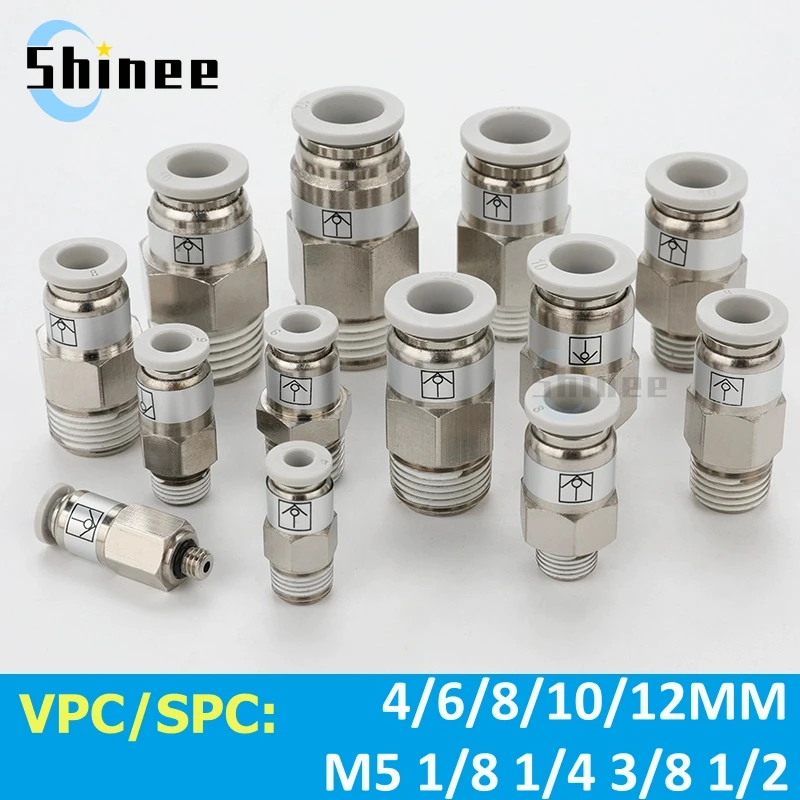 Pneumatic One-way Non Return Check Valve SMC Type Straight Control Quick Plug Check Valve 4mm 6mm 8mm Hose Connetor Tube One-tou