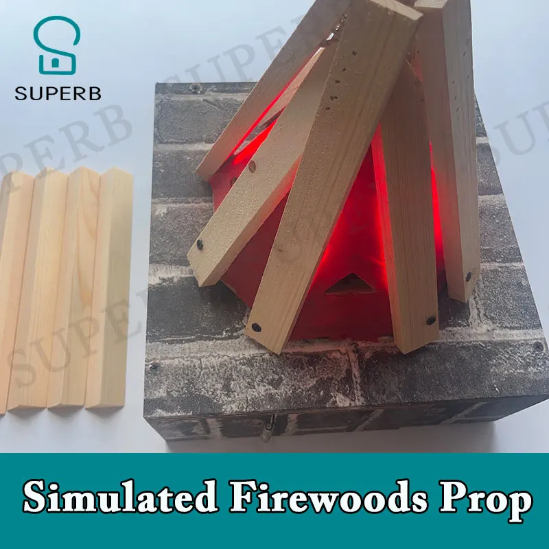 Escape room prop 2023 New Prop jxkj1987 superb escape prop simulated firewoods prop insert firewood to unlock bonfire campfire