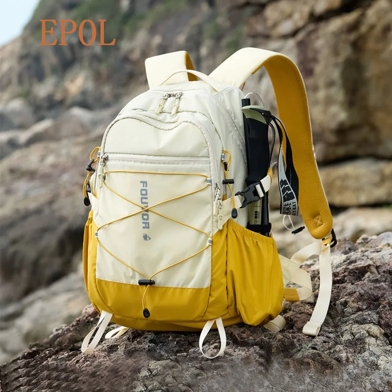 EPOL Lightweight Pressure‑Relief Outdoor Backpack Women Adventure‑Style Travel Backpack Hiking Mountaineering School Use 3100-13