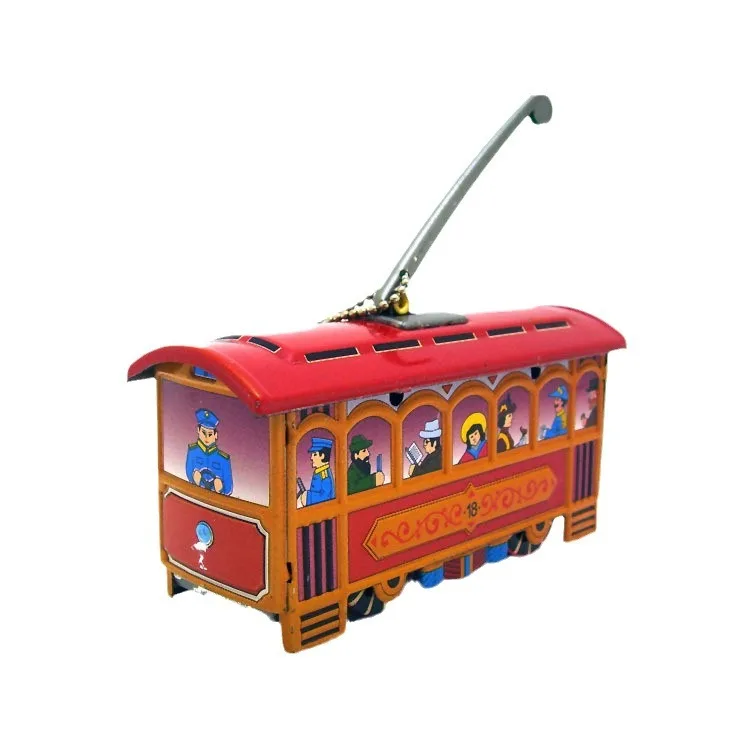 MM279 Tram Weihnachtsanhänger, nostalgische Weihnachten, kreative Geschenke, Weißblech, Spielzeug, Blechhandwerk