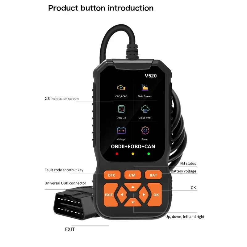 

Горячий автомобильный сканер OBD V520 — считыватель и диагностический инструмент для устранения кодов двигателя (совместимость с OBD2)