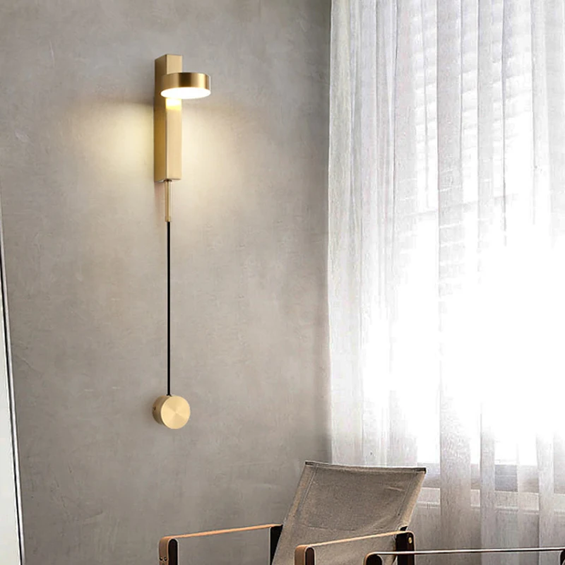 Modern LED Wall Lamps Sconce Light for Bedside Living Room Bedroom Study Indoor Home Decor Iorn Lighting with Rotation Switch