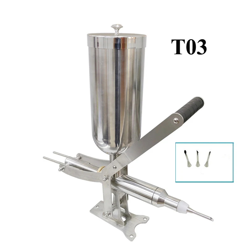 Injection Function Manual Puff Cream Cheese Cake Cup Filling Machine 5L Manual Churros Maker Machine