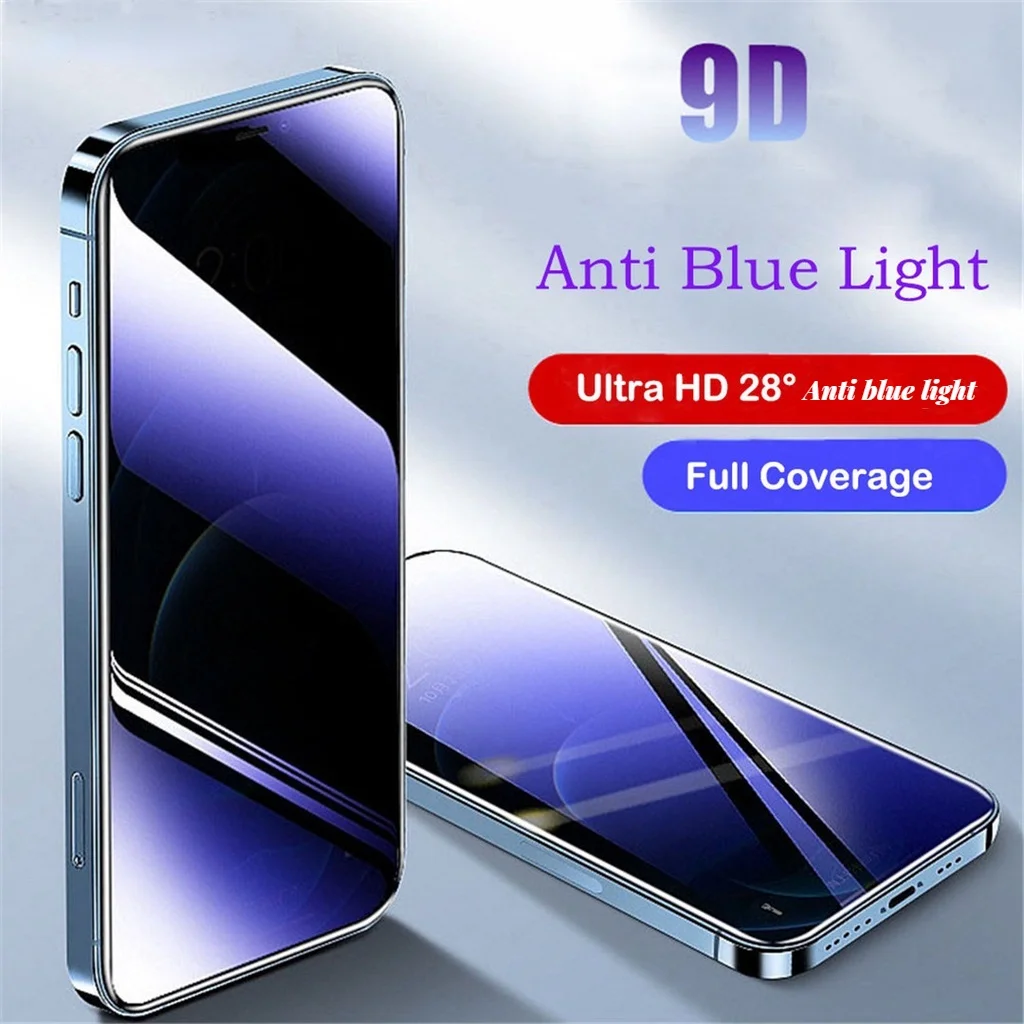 

Anti Blue Light Tempered Glass On For iPhone 16 15 14 13 12 Mini 11 Pro XS Max SE 2022 2020 XR X 8 7 Plus Screen Protector L01