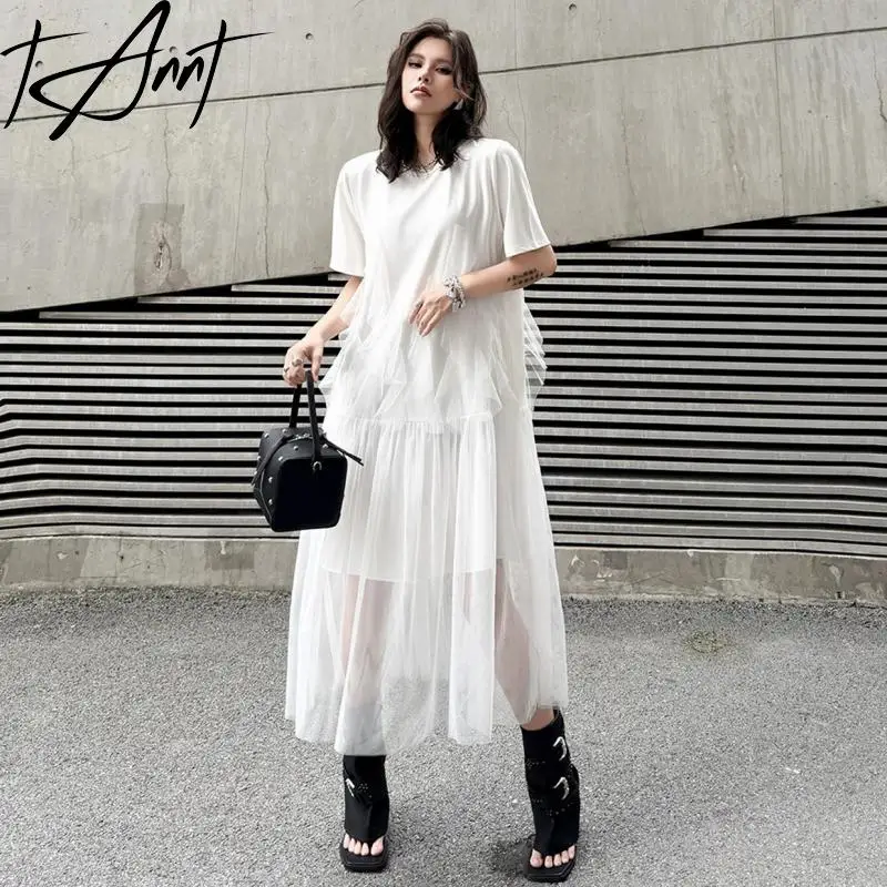 

Длинное женское платье с асимметричным кружевом, свободного кроя, винтажное, 2026