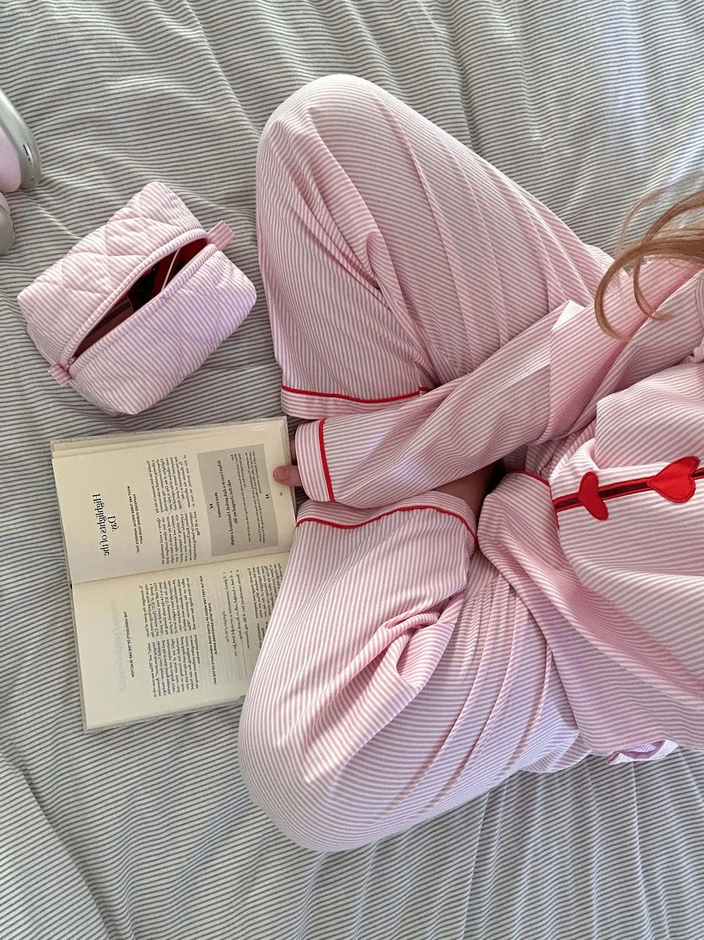 Spring New Korean Version Couple Pajamas Striped Long-sleeved Pajamas Loungewear Women's Suit