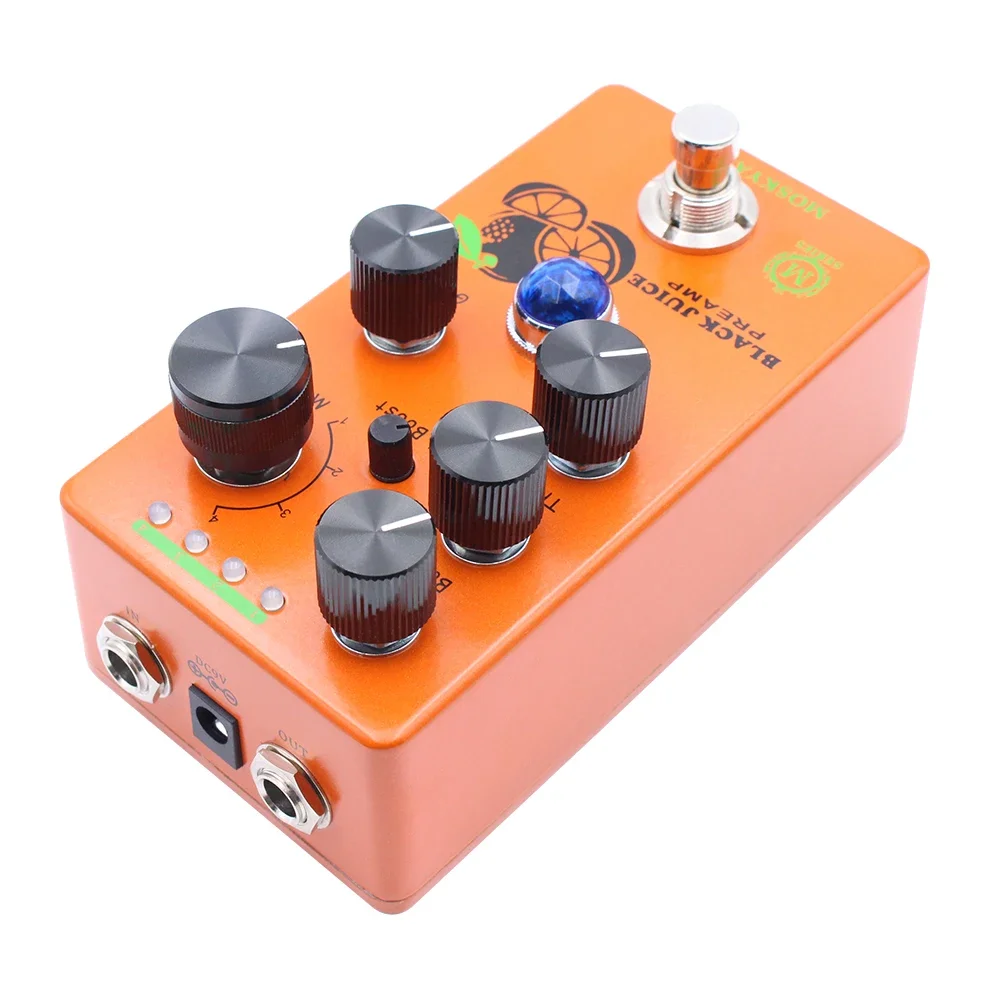 Mosky audio Black Juice Preamp Guitar Bass Effect Pedal Preamp Overdrive Four Models With True Bypass