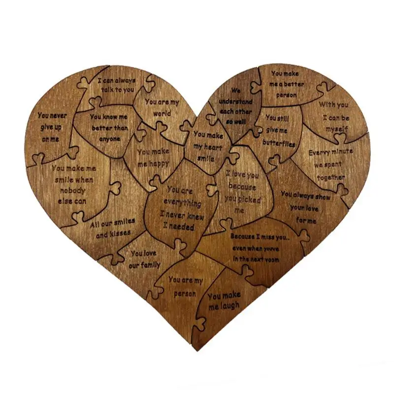 

Heart Shaped Puzzle 2024 Wooden Valentine's Day Puzzle Reasons Why I Love You Heart Puzzles For Adults Sentimental Gift Romantic