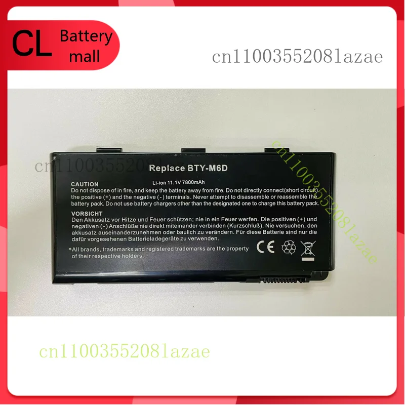 

Аккумулятор BTY-M6D 7800 мАч для MSI GT60 GT70 GX780R GX680 GX780 GT780R GT660R GX660