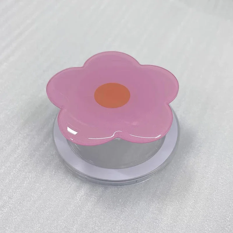 Soporte magnético coreano con forma de flor acrílica para teléfono Magsafe Grip Tok, soporte para anillo de dedo, Macsafe Smart Tok para iPhone 17 y Samsung
