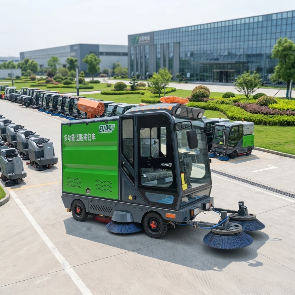 Customized Commercial Ride-on Sweeper Electric Lithium Powered High Efficiency Cleaning Machine For Airport & Industrial Park