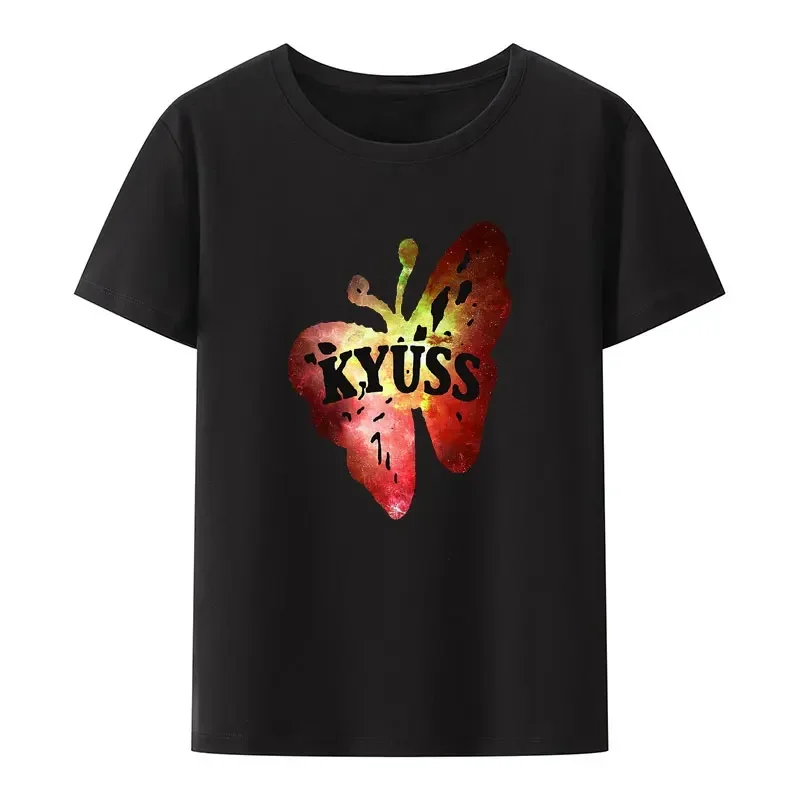 Kyuss Viuda Negra Stoner Rock Reinas de la Edad de Piedra Modal camiseta Hipster moda urbana Camisetas Hip-hop Casual ropa de calle