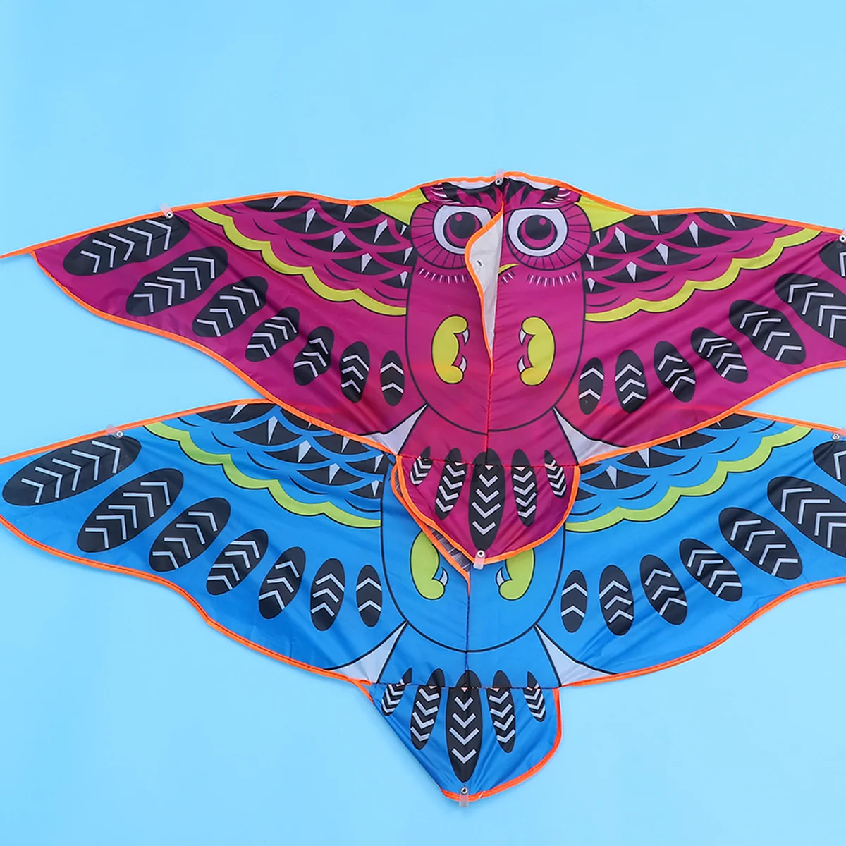 

2pcs 1.45M Windproof Flying For Kids Outdoor Lovely Owl Small Kite Beach Cartoon Owl Shape Silk Kite Outdoor