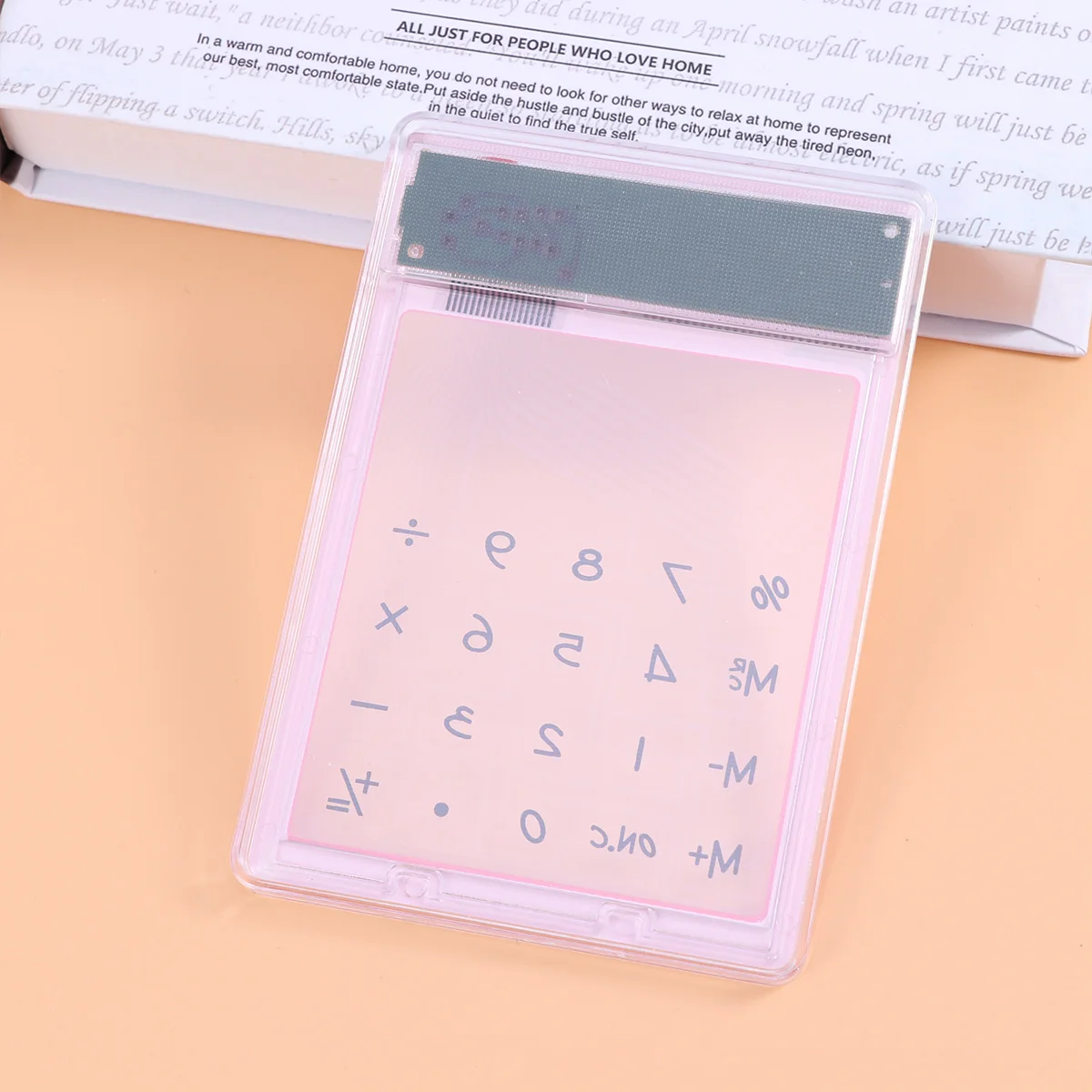 

Touch Screen Solar Calculator 8 Digits Display Ultra Thin Design No Required Transparent Panel for Home Office School