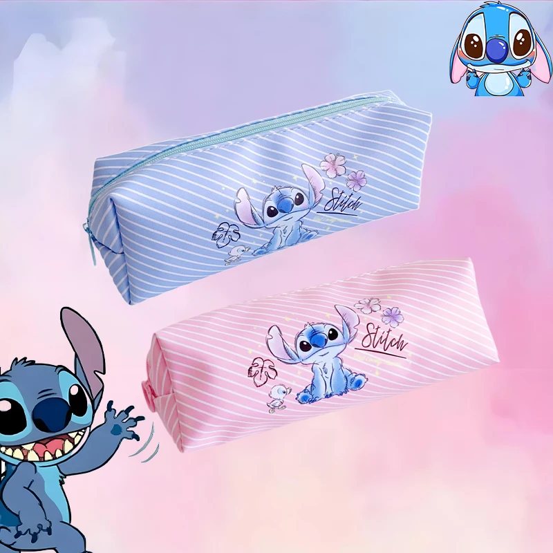 Lilo Stitch Pencil Case Disney Stitch Print Pen Bag Cartoon Students Storage Bag Stationery kid Toy Christmars Gift for Children