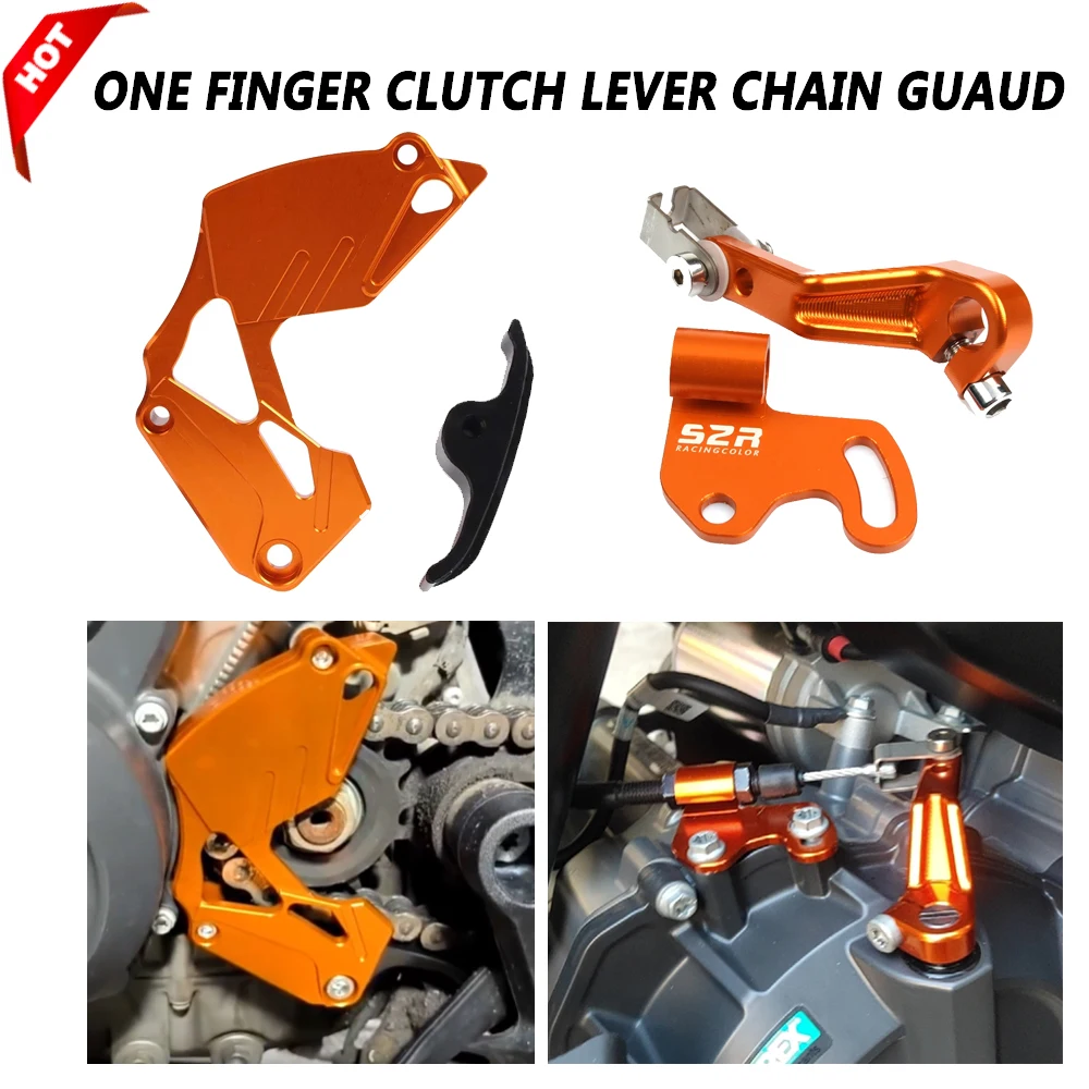 Motorcycle One Finger Clutch Lever Chain Guaud For KTM 790 Duke 790 Adventure /R 2018-2023 890 Duke 890 Adventure/R 2020 - 2024