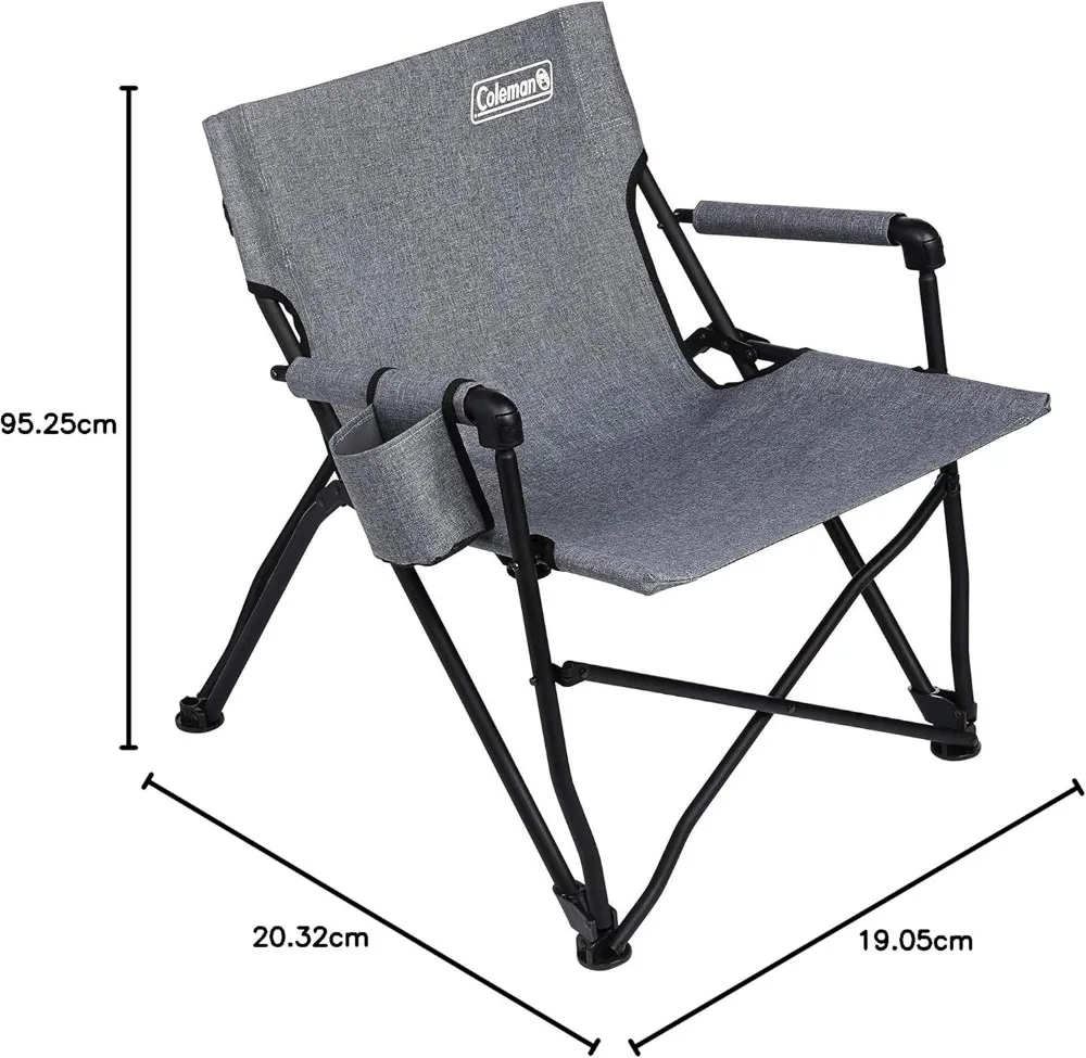 Outdoor-Stühle, bequeme Camping-Sitze mit Getränkehalter und Tragetasche, unterstützt bis zu 250 Pfund