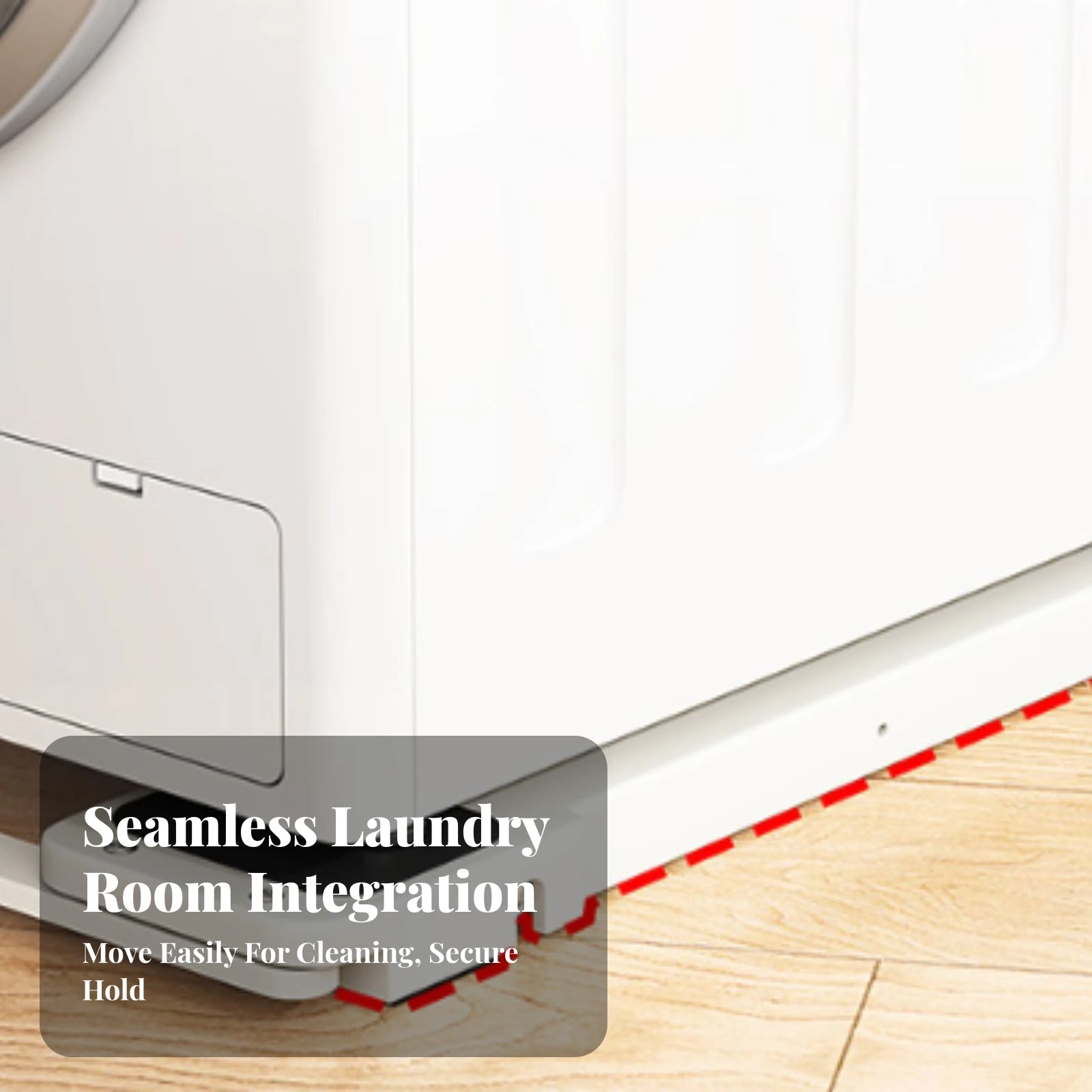 Mobile Washing Machine Base Retractable Mobile Appliance Base with Rollers Washing Machine Stand with Wheels Secure view 6