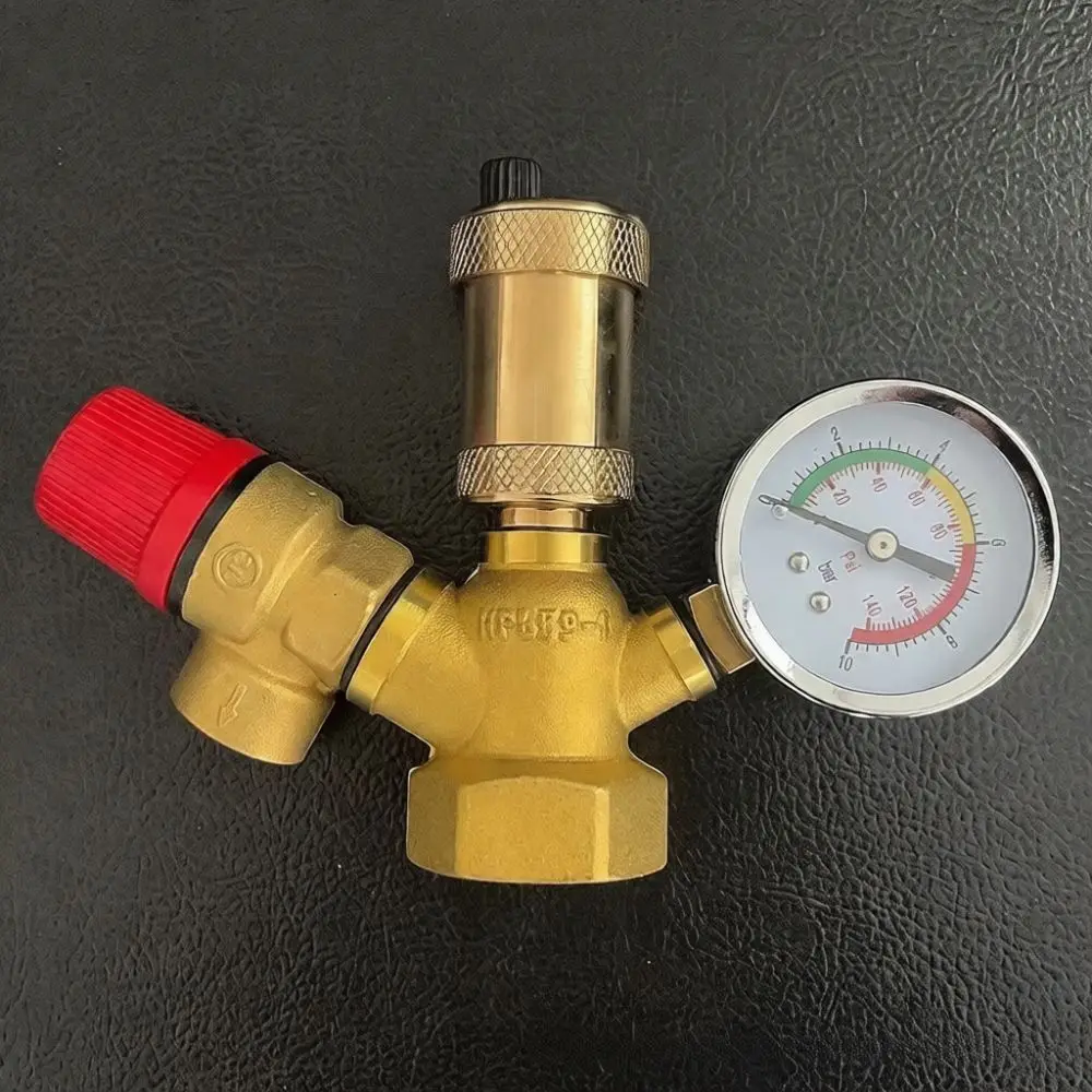 Copper Safety Relief Valve Automatic Air Vent Gauge For Boiler Floor Heating System Industrial Pipe Fitting