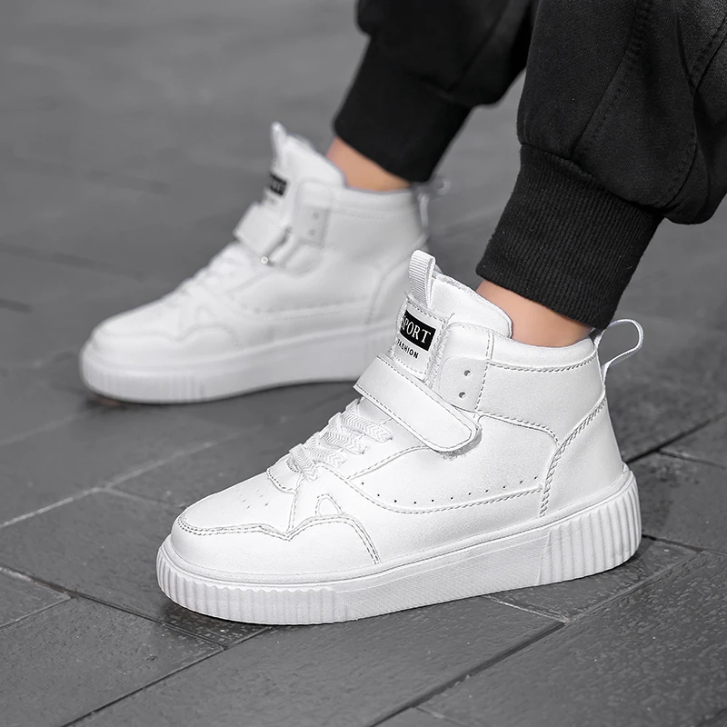 Kids Leather High Tops 5