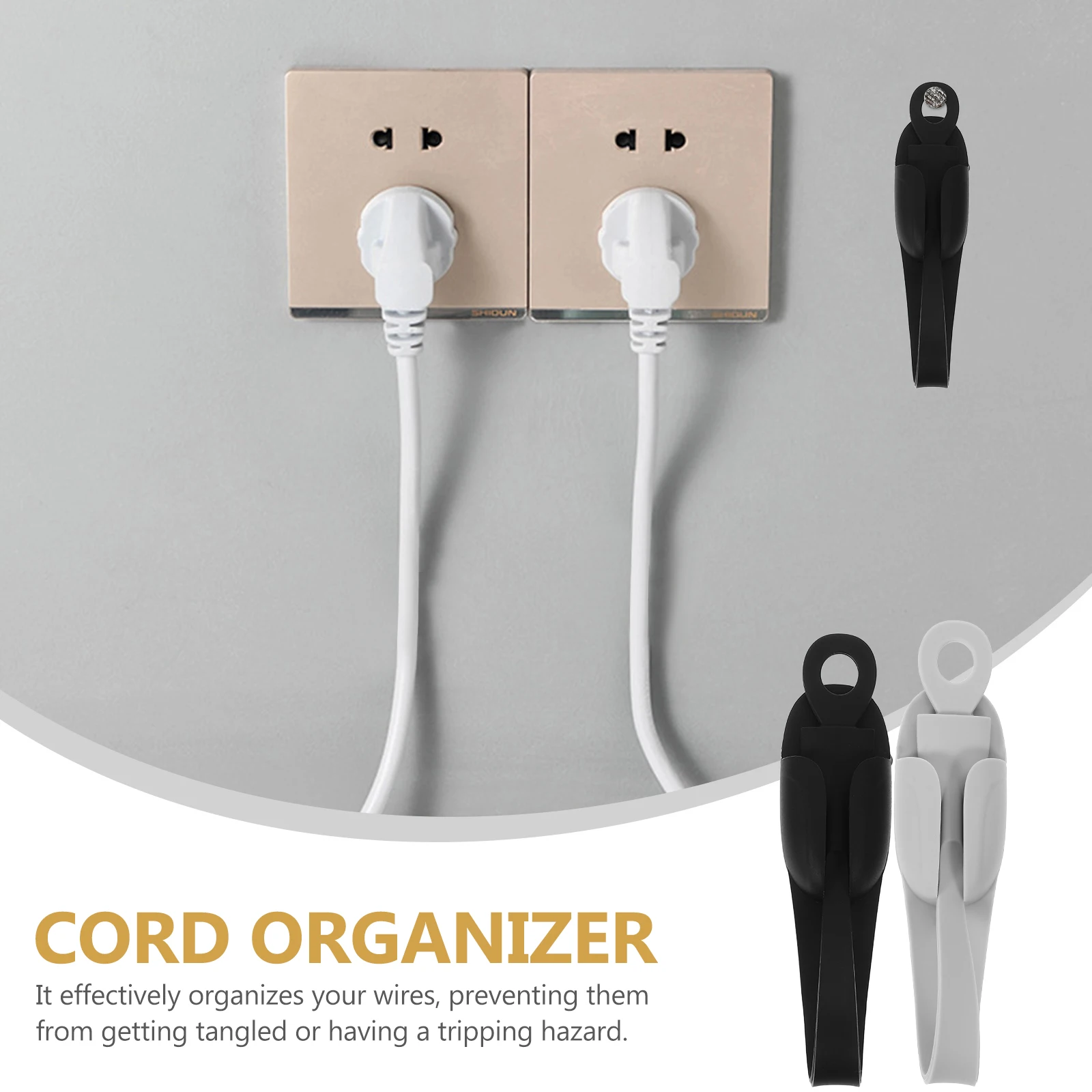 

Electrical Wire Organizer Holders for Cords Adhesive Appliance Silica Gel Kitchen Winder