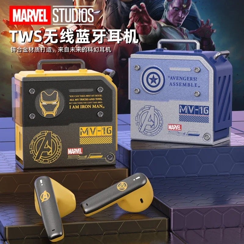 Marvel Disney Slide Cover Tws Earbud 60ms Low Latency Gaming Headphone Wireless Bluetooth 5.3 Earphone With Free Neck Strap Gift