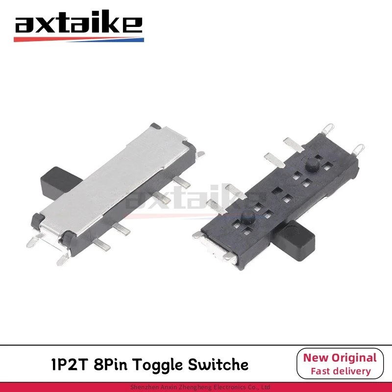 

10PCS MSK-12C03-07 1P2T 8Pin Toggle Switche Micro SMD ON-OFF-ON Side Adjustment Switch Handle length 1.5mm SMT