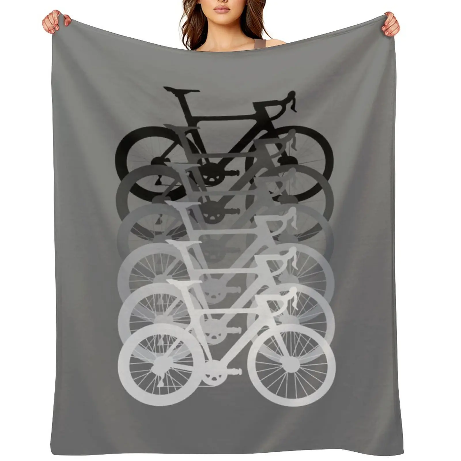 

Road Bike Fade Throw Blanket For Decorative Sofa Weighted Kid'S Comforter Blankets