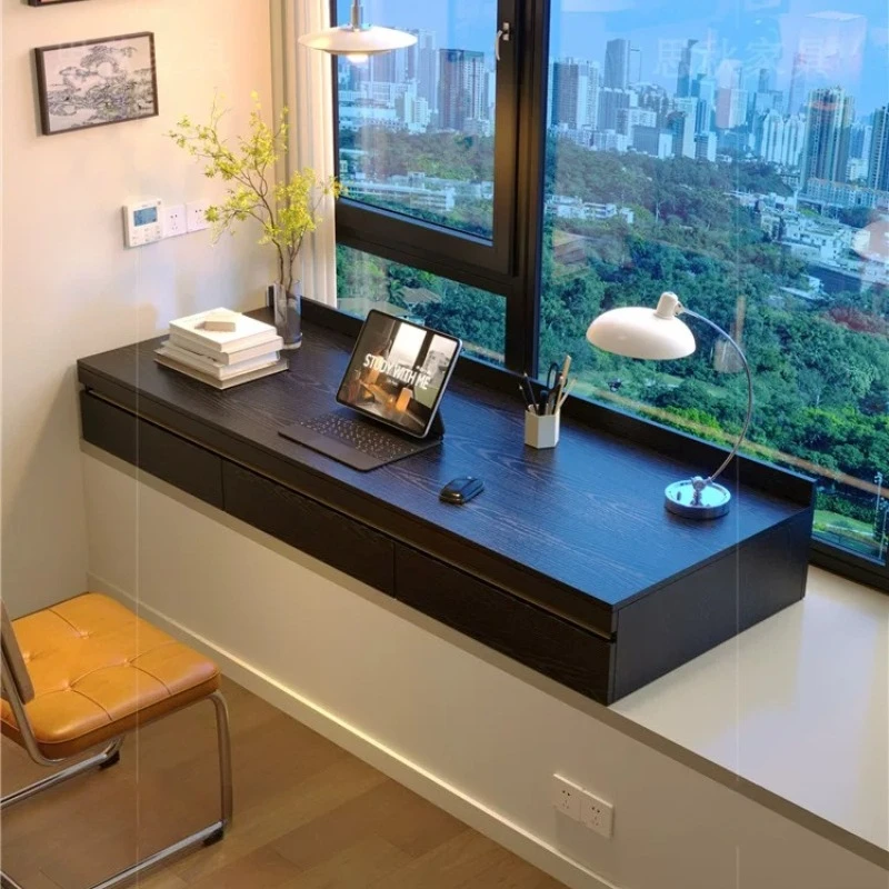 

Nordic Solid Wood Bay Window Desk Modern High-end Retractable Window Sill Computer Desk Designer Study Furniture Bureau FYFD