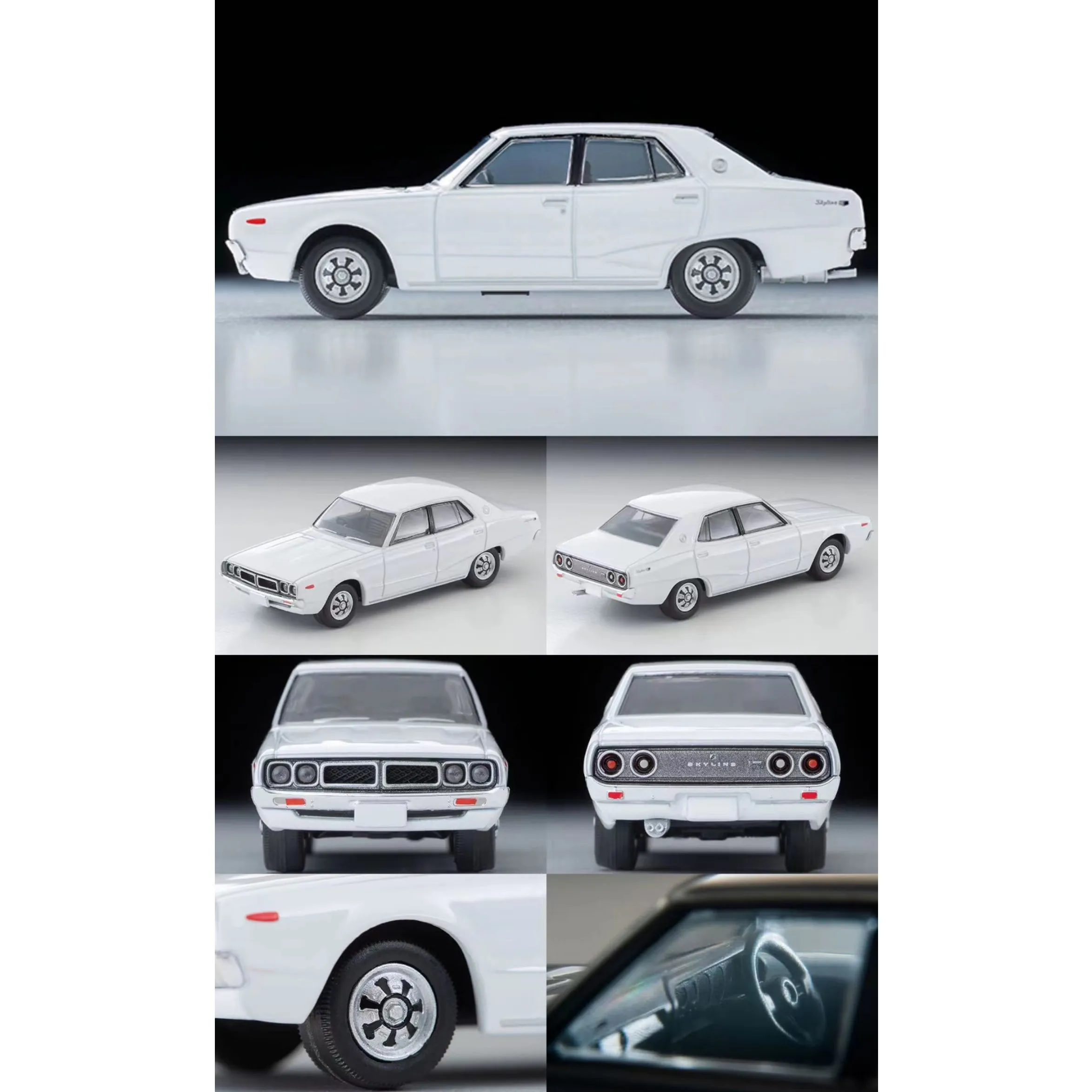 TAKARA TOMY TOMICA 1:64 TLV LV-N270b Nissan Nissan Skyline 2000GT white alloy compression shaft miniature model,adult decoration