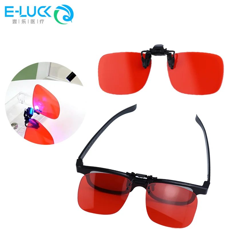 Dental Protective Glasses Curing Light UV Clip Glasses Orange Lenses Eye Protection Dentist Accessories Dentistry Technician